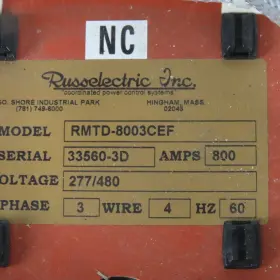 RMTD-8003CEF RUSSELECTRIC INC Dual Operator Transfer Switch #2