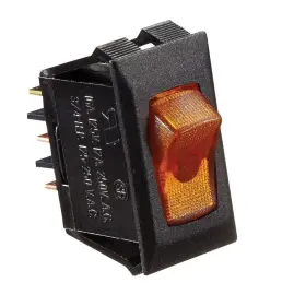 601320112499 RV DESIGNER Rocker Switch Spst Amber Electrical