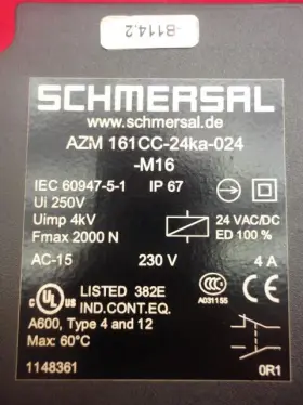 161CC-24KA-024-M16 SCHMERSAL Azm Safety Interlock Switches #3