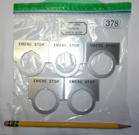 52NL16 SIEMENS Emerg Legend Plates