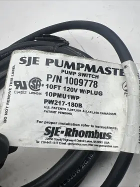 1009778 SJE RHOMBUS Pumpmaster Pump Switch Plug #2