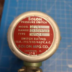 2PSW SOLON Pressure Switch Vac Hg Nema