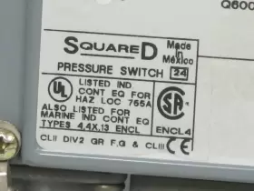 9012-GGW-4 SQUARE D Differential Pressure Switch Nos #3