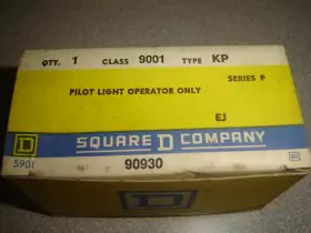 9001-90930 SQUARE D COMPANY Kp Pilot Light Operator Lens Box #3