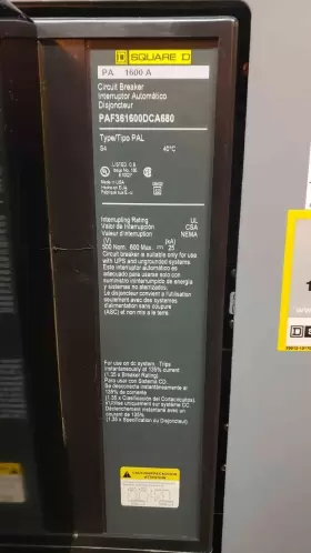 PAF361600DCA680 SQUARE D Qed Disconnect Breaker #2