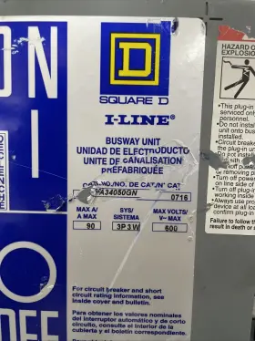PFA34050GN SQUARE D Line Breaker Bus Plug Amp #2