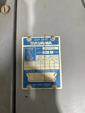 QSF2033R SYLVANIA Sylviania Qsf Unit Pole Switch Panel Board