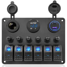 GM-EP-S0055NB THALASSA Gang Marine Rocker Switch Panel Boat