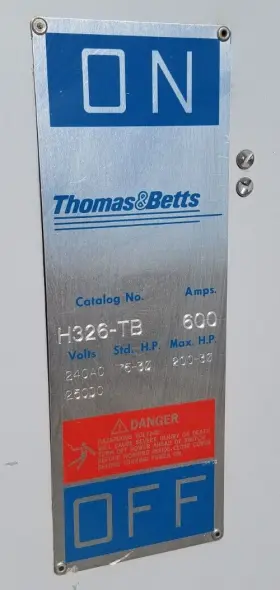 H326-TB THOMAS BETTS Fusible Safety Switch Next Option Amp #3