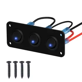 705353577772 TIGERILY Gang Rocker Toggle Switch Panel Led