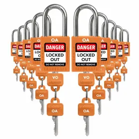 10PK-KA-2K-UNLTD-O TRADESAFE Lockout Tagout Locks Set Keyed