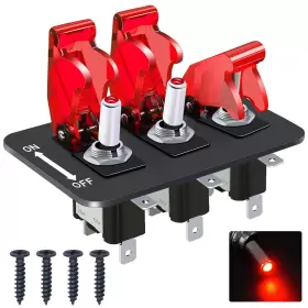 313039939907 TWIDEC Gang Rocker Toggle Switch Panel Led Light