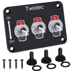 445050950906 TWIDEC Gang Rocker Toggle Switch Panel Ac Spst