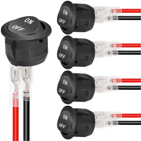 KCD1-5-101-ON-OFF-CX-5PCS TWIDEC Round Rocker Switch Ac Spst