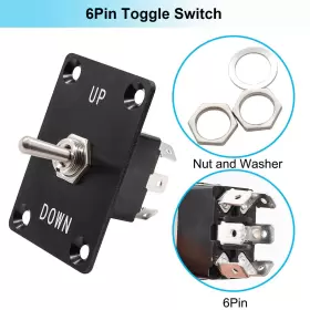 313025437455 TWTADE Rocker Toggle Switches Momentary Pin Up #2