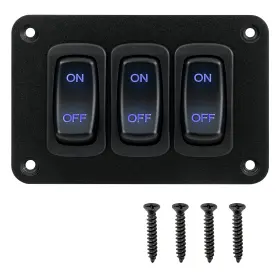 732214570849 ULITECO Rocker Switch Panel Gang Toggle Boat