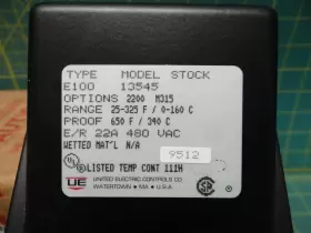 E100-13545 UNITED ELECTRIC CONTROLS Heat Trace Temperature #2