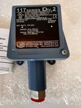 H117-191 UNITED ELECTRIC CONTROLS Div Pressure Switch