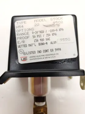 H54-22 UNITED ELECTRIC CONTROLS Vacuum Pressure Switch #2