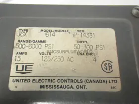 P-14331 UNITED ELECTRIC CONTROLS Pressure Switch Unit #3