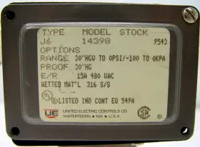 14398 UNITED ELECTRIC CONTROLS UE Chamber Pressure Switch #3