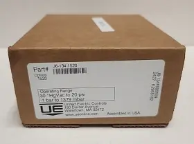 J6-134-1520 UNITED ELECTRIC Pressure Switch Hg Vac