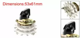 746453280124 UXCELL Rotary Switch Pole Position Selectable #2