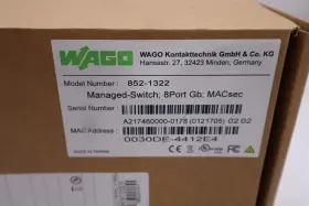 852-1322 WAGO Box Switch Ethernet Managed Port