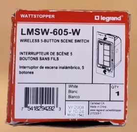 LMSW-605 WATTSTOPPER Legrand Wireless Dlm Scene Switch #2
