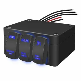 K-043-HZ-M077-3 WEIDEER Gang Rocker Switch Box Led Rear