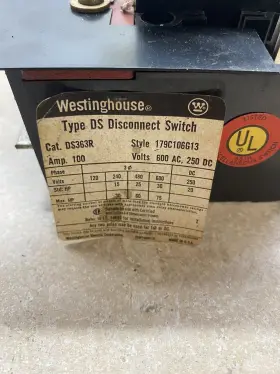 DS363R WESTINGHOUSE Ds Disconnect Switch Pole