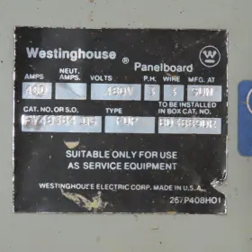 FY48384 WESTINGHOUSE Fdp Fused Panel Switch Board #2