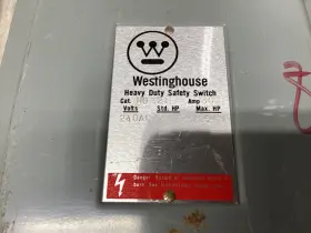HU321 WESTINGHOUSE Safety Switch Fused Amp #2