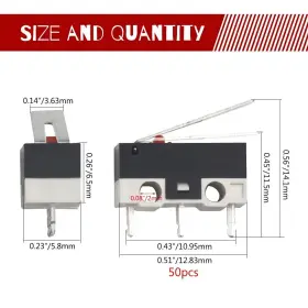 755082680861 WMYCONGCONG Micro Switch Ac Pin Spdt Limit Hinge #2