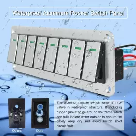 690003193870 XHTECHNOLOGY Waterproof Toggle Switch Panel Gang #3