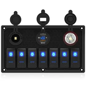 B0FPVKX4WW XHTECHNOLOGY Marine Boat Rocker Switch Panel Gang
