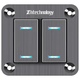 JS-G2S2B-GREY XHTECHNOLOGY Waterproof Toggle Switch Panel