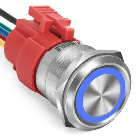 WBS-BLU22 XINYIELE Latching Push Switch Waterproof Steel
