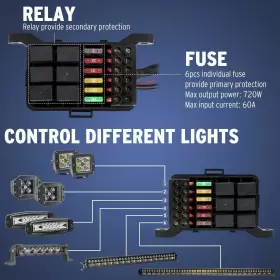 700721643790 YCHOW-TECH Gang Switch Panel Relay Circuit #3