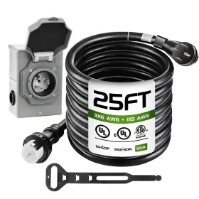 25FT ZBPRESS Cord Power Inlet Box Stw Powe Amp Generator