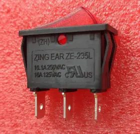 ZE-235L ZING EAR Snap Rocker Switch Spst Prong
