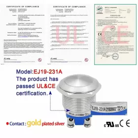 732688002914 ZJWZJH Momentary Push Switch Domed Round Cap #2