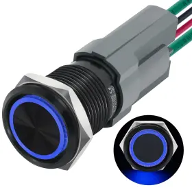 J16-C-371BDK ZJWZJH Latching Push Switch Ac Led Light Spst Ip