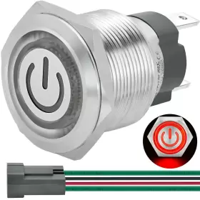 J19-C-371RD-P ZJWZJH Latching Push Switch Ac Power Spst