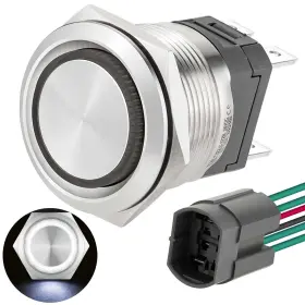 J22-C-372WA1 ZJWZJH Push Switch Latching Dpst Angel Led