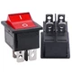 Twidec/2Pcs Rocker Switch AC 10A/125V 6A/250V DPST 4 Pins 2 Position ON/OFF R...