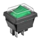 Heschen Rocker Switch ON-Off DPST 4 Terminals Green Light 16A 250VAC 