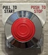 REES 40702 B NC PUSH BUTTON RED MUSHROOM 600VACW/ 40716 P NC CONTACT BLOCK PULL