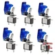 AITRIP 6 Pack 12V Blue LED Illuminated Toggle Switch with 3Pin Led Switch Blue