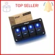 Nilight - 90109D 4 Gang Aluminum Rocker Switch Panel Toggle Dash 5 Pin ON/Off Pr